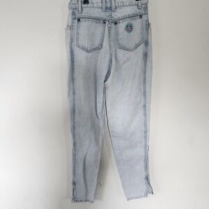 Vintage LA Gear Light Wash Jeans Womens 9 / 27 Zipper Ends Bedazzled Mom Jeans